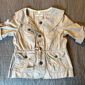 Cute LOFT Beige Button-Up Jacket